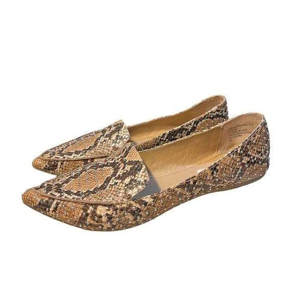 Steve Madden Feather Studded Snake Flats - Picture 5 of 8